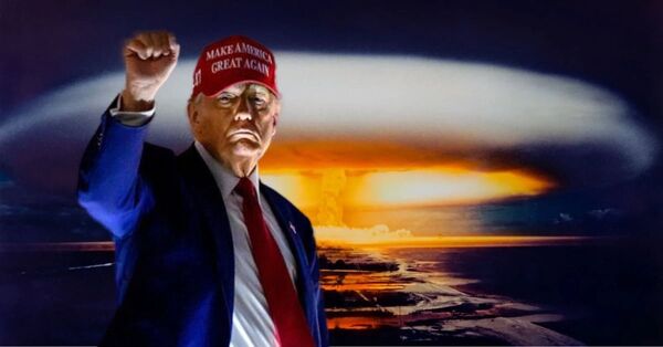 Трамп на фоне ядерного взрыва